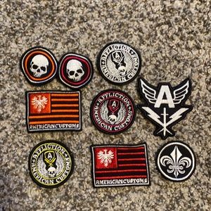 Over 100 Affliction patches